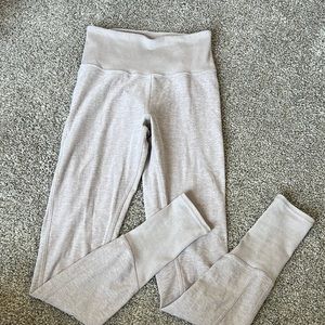 Alo Light pink/purple heathered leggings with ribbing detail - S